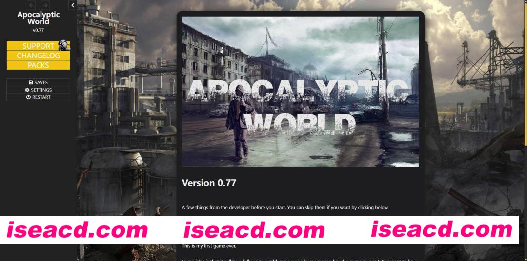 [HTML/机翻/真人步兵] 末日世界/Apocalyptic World v0.77 浏览器汉化 [3.4G/更新]